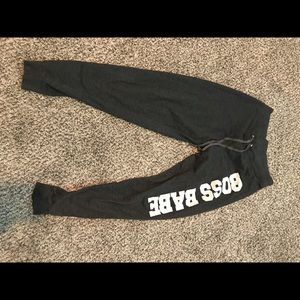 Boss babe sweatpants grey